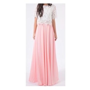 π¨Saleπ¨Pink Chiffon High Waisted Skirt